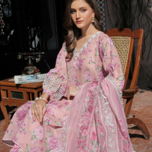 Baroque Digital Printed Lawn Suit With Heavy Embroidery