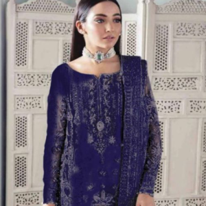 Gulaal Heavy Embroidered Shirt With Satin Silk Trouser & Dupatta