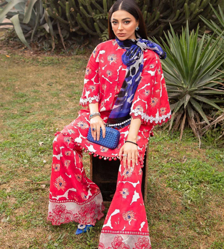 Maria B Mprint Heavy Embroidered Lawn Collection for Women's