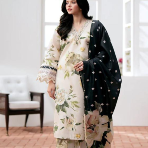 Maria B Mprint Lawn - Heavy Embroidered With Chiffon Dupatta